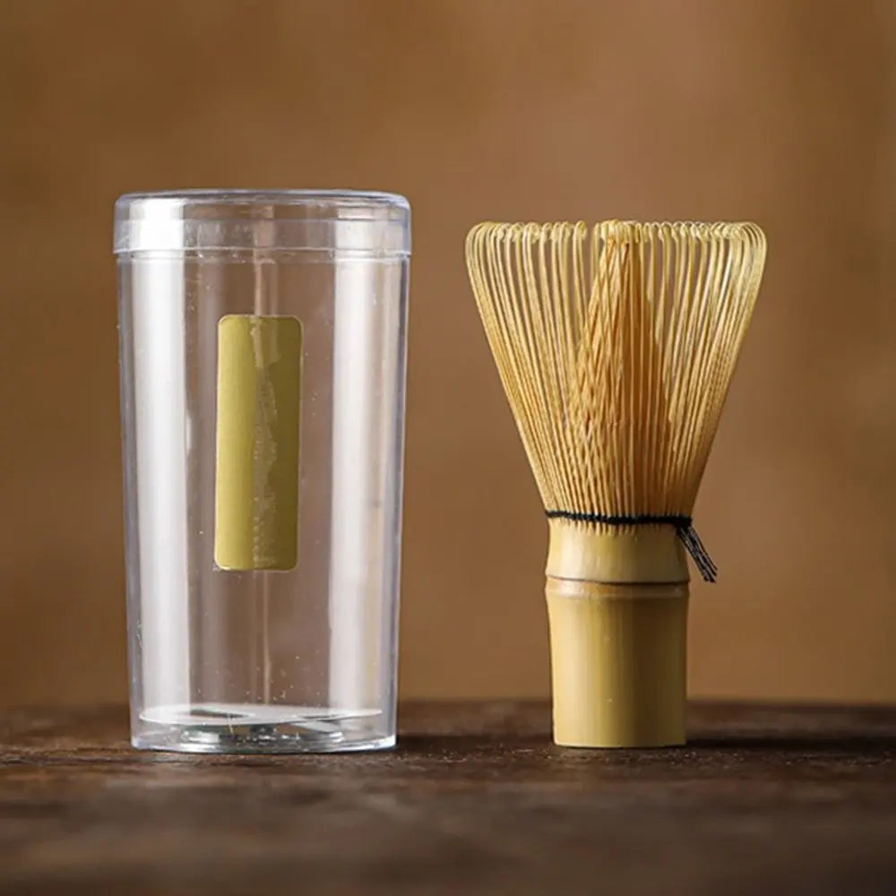 Organic Bamboo Matcha Whisk Golden Skinny Japan Matcha Bamboo Chasen 100 Prong Matcha Whisk