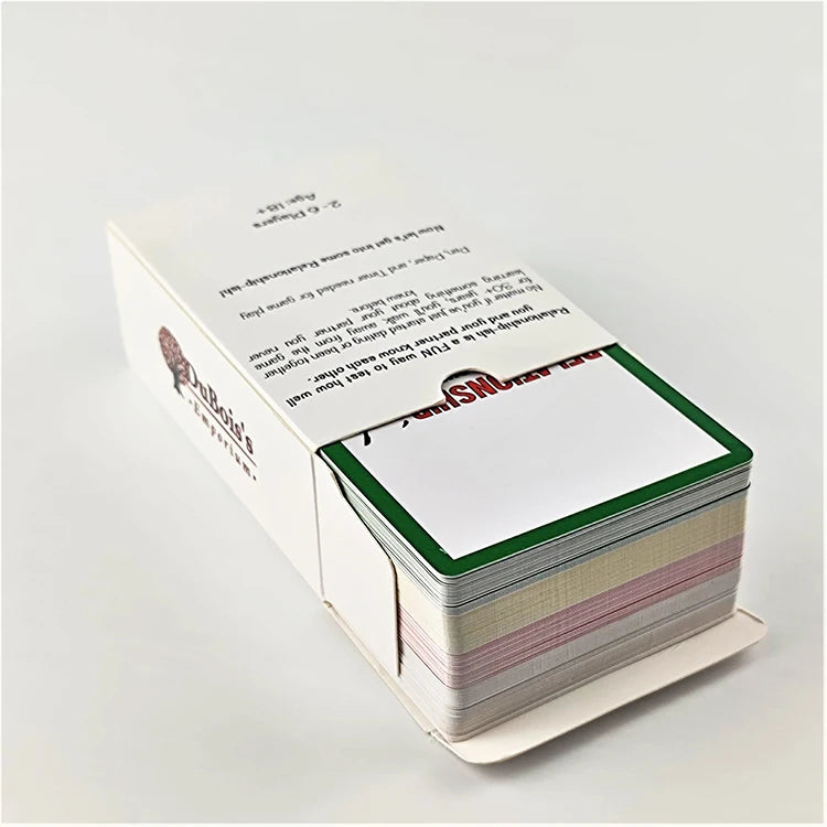 Manufacturer Custom Logo Printing Adult Game Night Deck Box for Set Lovers' Couple Relationship Play Drinking Card Games Paper