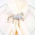 Wholesale Table Accessories Crystal Animal Napkin Holder Rhinestone Horse Napkin Rings for Wedding and Party