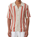 Poloshirts Lange Mouwen Heren Custom Wool Knit Polo Striped Crochet Sweater Shirt Men