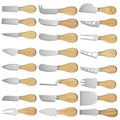 Steel Stainless Cheese Knives with Bamboo Wood Handle Cheese Slicer Cheese Cutter Butter Knife Kitchen Baking Tool