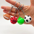 Fashion Promotional Gift Sublimation PVC Soccer Football Tennis Basketball Sports Ball Keychain Accessories for Key Bag