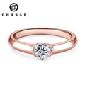 Hot Sell Wholesale Price 925 Sterling Silver 0.5ct Heart Shaped Moissanite Solitaire Engagement Ring for Women