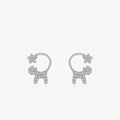 Ailmay Cute Cat Earrings 925 Sterling Silver Mini Lovely Star Stud Earrings for Women & Girls Jewelry Party Gift