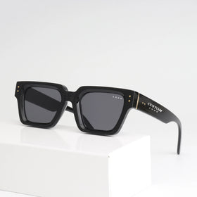 Whole Luxury Custom Premium Shades Designer Black Brand Sunglasses Mens Thick Square Frame Sunglasses for Men Women Chunky