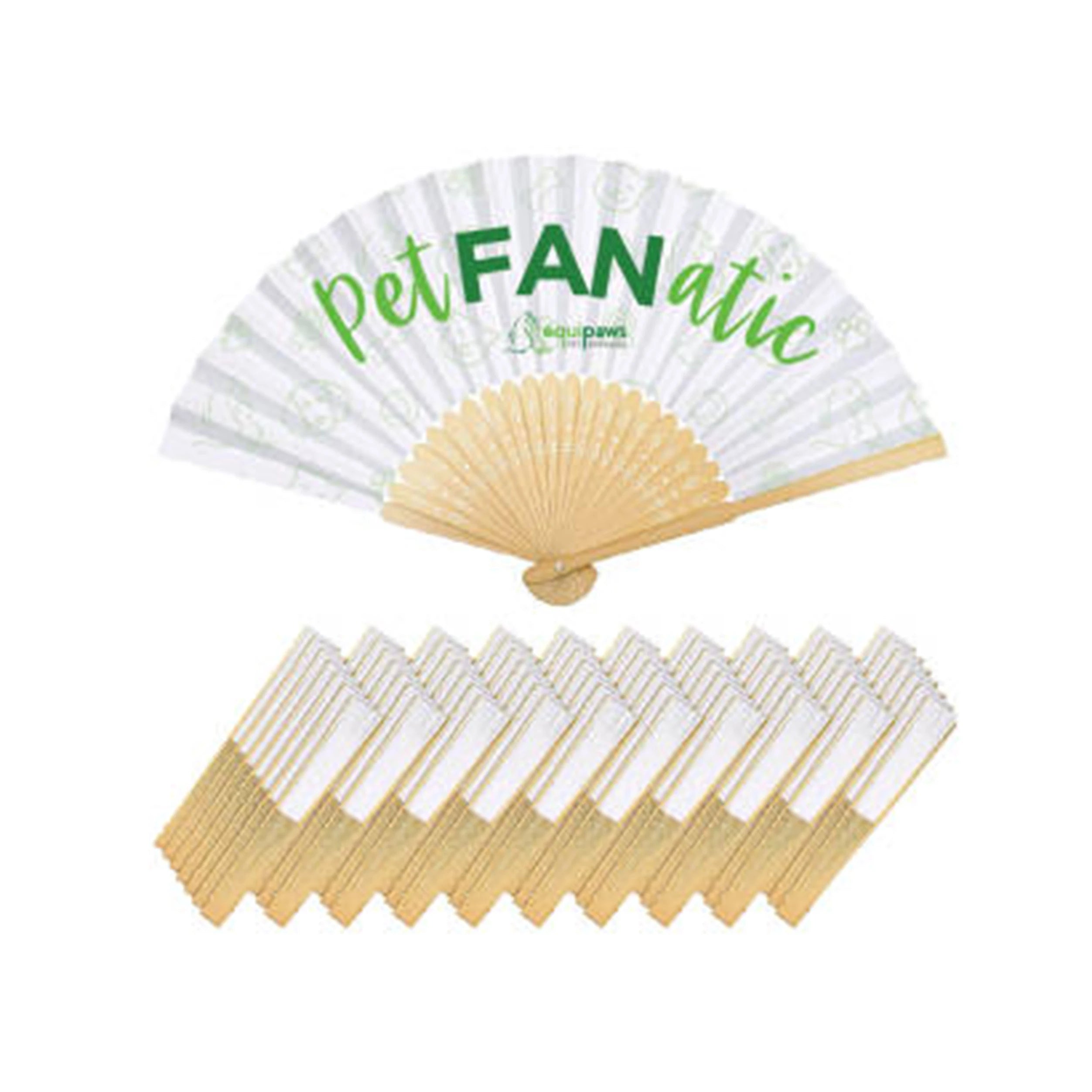 Custom Printed Personalized Promotional Silk White Bridal Wedding Hand Fans Wholesale Wedding