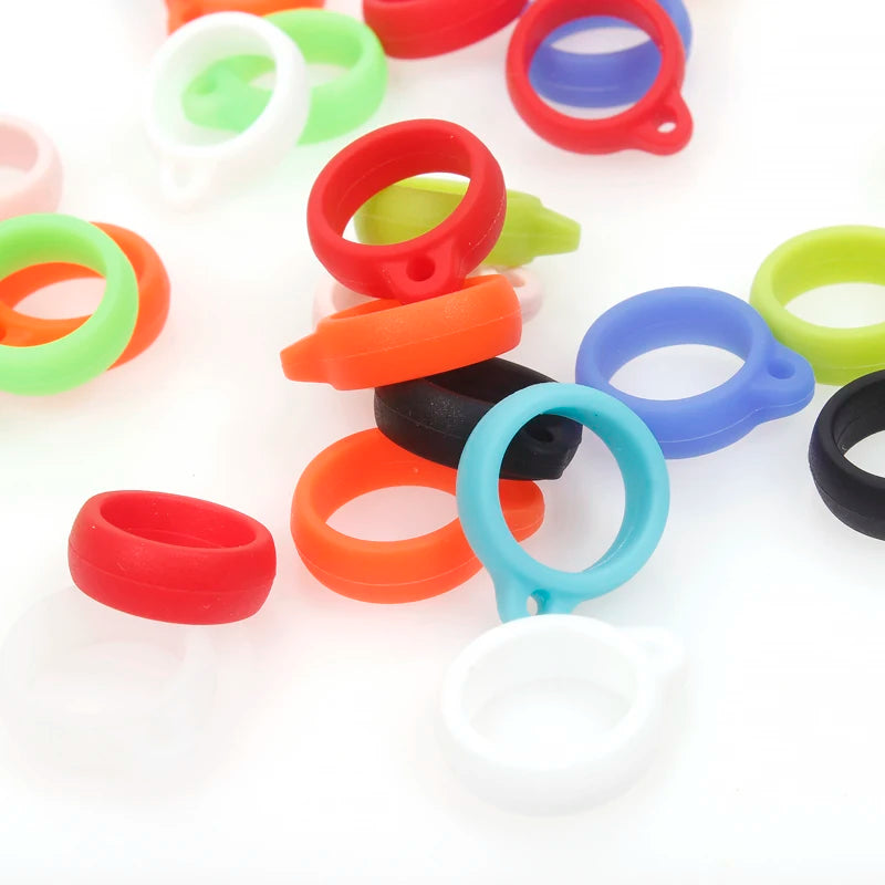 13mm Anti-Lost Silicone Ring Lanyard Accessories Colorful Silicone Circle Holder for Pens