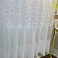 Natural Embroidered Voile Curtain Fabric Factory Supply for Living Room Decor