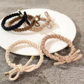 Women Soft Plaited Hair Scrunchies Girls Bows Elastic Hair Rubber Bands Children Thick Braided Hair Ties Ponytail Holders
