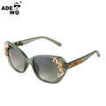 ADE WU STY9249 Vintage Square Frame Sunglasses Fashion Leopard Pattern Cat Eye Sun Glasses Famous Customized Logo Shades UV400
