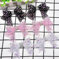 Boutique Pink Crystal AB Rhinestone Butterfly Bow Knot Patches Motif Sew on Glue on Applique for Bridal Wedding Dress Shoes