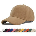 Custom Logo Unisex Blank Plain Sports Fit Soft Faux Suede Velvet Structured Baseball Ball Caps Hat
