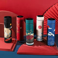 500ml Chinese Style Retro Intelligent Thermos Cup Stainless Steel Art Vacuum Flasks Creative Water Bottle Tea Infuser Bottle