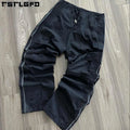 OEM Outdoor Vintage Pants Lightweight Breathable Striped Nylon Windbreak Track Pants Mulit-Pocket Convertible Cargo Pants Men