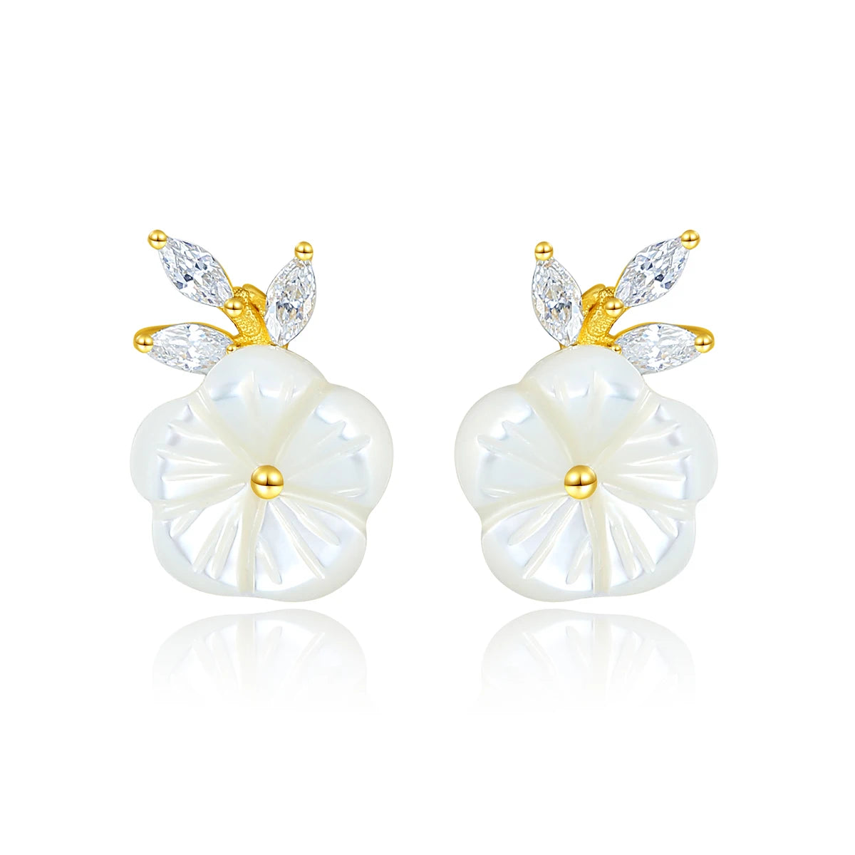Hot Sale 14K Gold Tiny Flower Stud Earrings for Women 925 Sterling Silver Daisy Studs Jewelry Gift