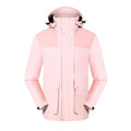 Custom Design Men's Hooded PolyesterJacket Front Waterproof Windproof Breathable Winter Hiking Sports Jacket Microfleece Lining
