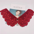 Leaf Design Collar Women Vintage  Detachable Collar Elegant Lady  False Crystal Beaded  Shirt Collars