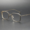 Japan Titanium Square Gape Men's Eyewear Good Optical Spectacle Prescription Glasses Solid Pattern Online Shopping