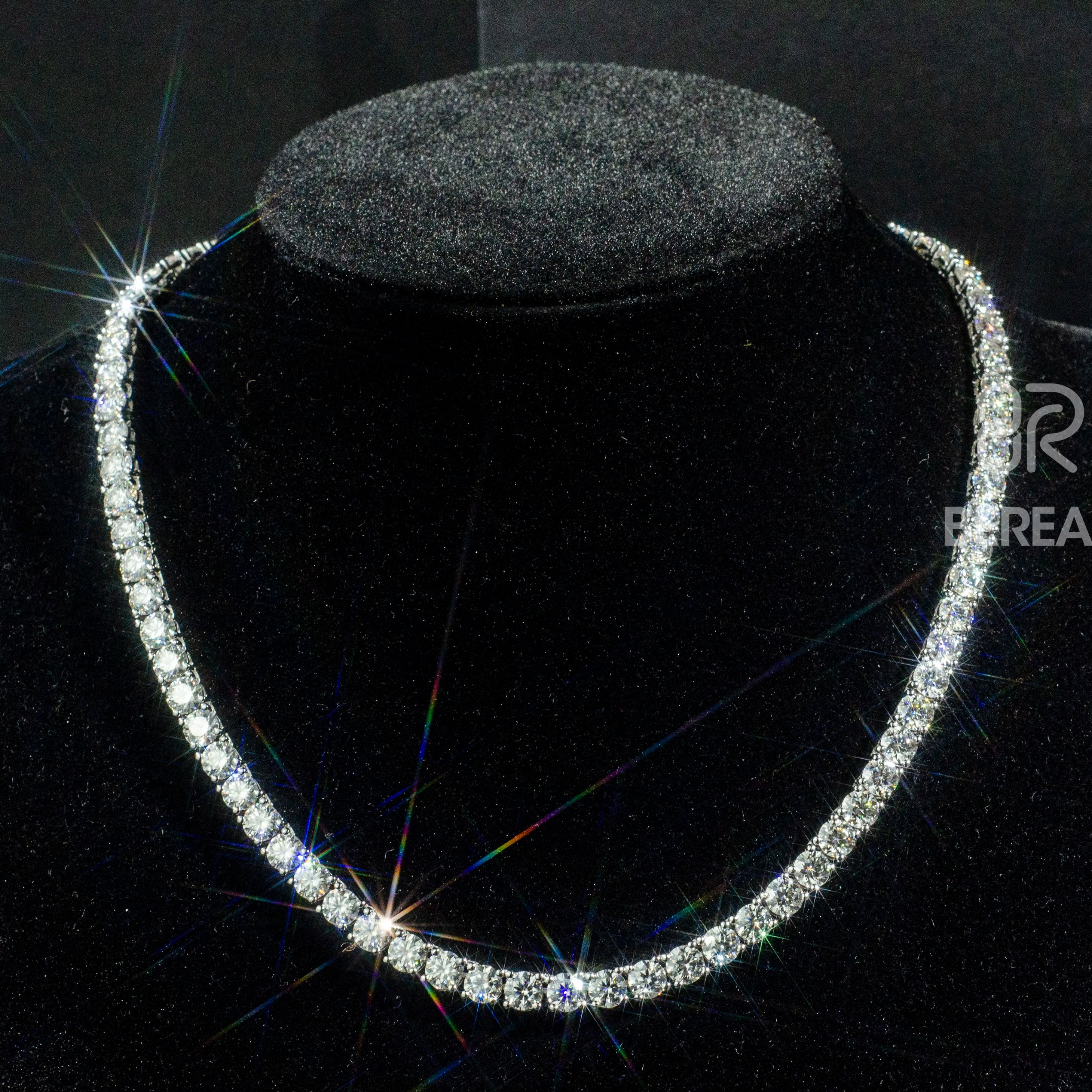 Wholesale VVS Moissanite Tennis Bracelet Necklace with Round Brilliant Cut Diamonds for Fine Jewelry