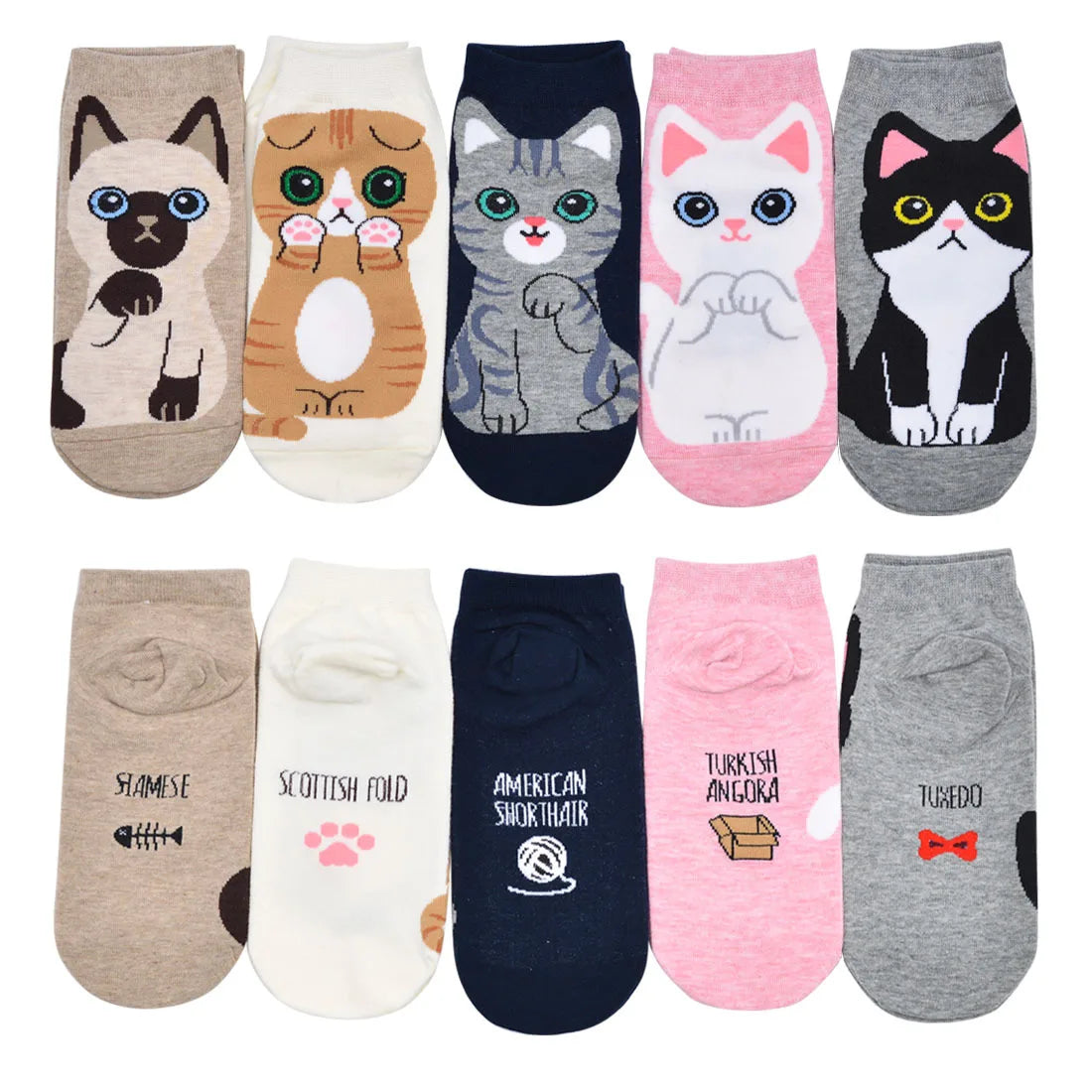 Whale 2024 Wholesale Soft Fun Fashion Kawaii Loveliness Cat Ankle Short Cartoon Cotton Cute Women Socks for Summer