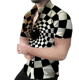 Custom Breathable Anti-Wrinkle Floral Digital Printed Polyester Hawaiian Button-Up Beach Holiday Shirt for Men