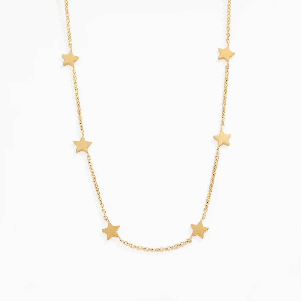Joolim Jewelry Wholesale Star Chain Necklace Stainless Steel Necklace Wholesale Design Jewelry