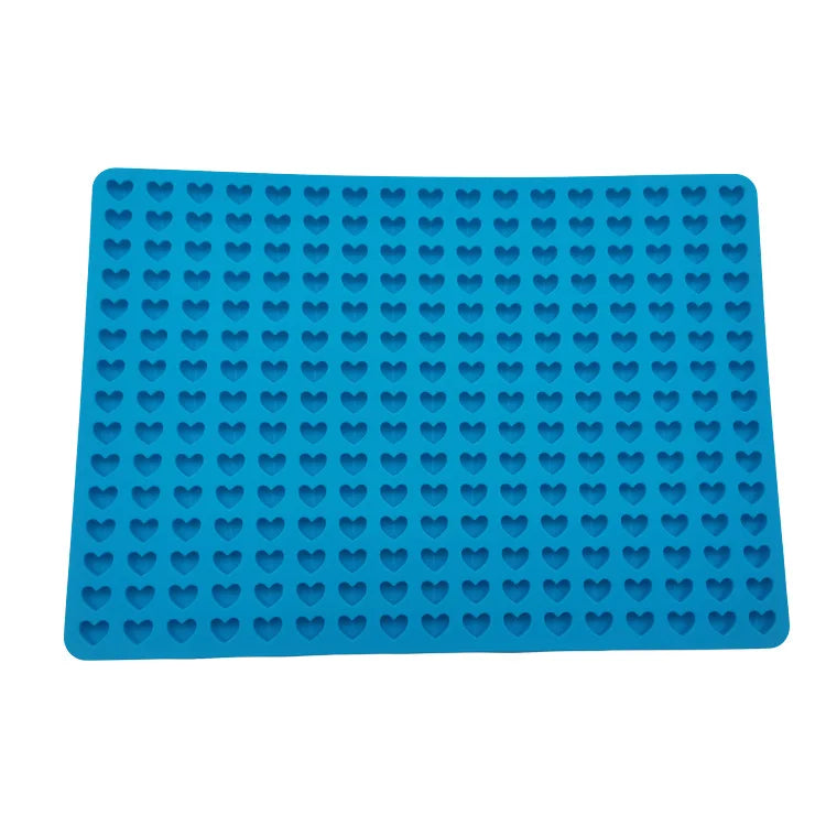 HY 255 Cavity Pet Treats Pan Dog Mini Heart Shaped Silicone Mold Baking Mat