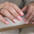 Reusable Gradient Pink Designer Luxury Custom Press on Nail Packaging Box Wholesale Short Best Acrylic Press on Nails