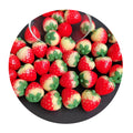 100Pcs/Lot 15/20MM Resin 3D Strawberry Charms Big Artificial Fruit Pendants for Holiday Party Jewelry Making Findings Supplier