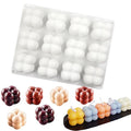12 Cavity Cube Silicone Mold Large Bubble Candle Mold for Baking Chocolate Mousse Cake Handmade Soap 3D Silicone Mold for Candle