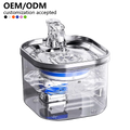 Hot Sale Stainless Steel Cat Automatic Water Feeder Smart Pet Water Dispenser with Plastic Pool for Cats