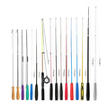 Factory Sale Interactive Cat  Teaser Wand Toys Three-Section Retractable Sustainable Cat Play Toy with Sticker