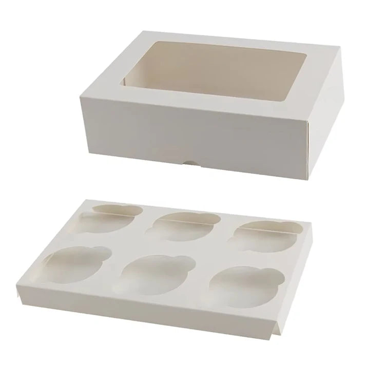 Cake Box Packaging With Window Food Donuts Dessert Pastry Cake Paper Boxes Folded Pastry Packaging Box