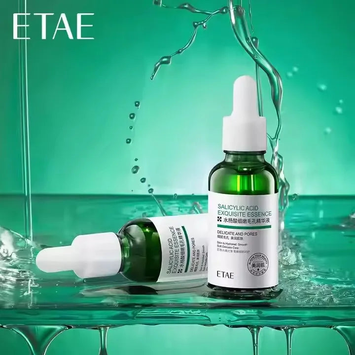 ETAE 30ml Reduction of Blackheads and Acne Fine Pores Delicate Skin Private Label Moisturizing Salicylic Acid Facial Serum