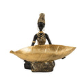 Wholesale African Black Woman Fruit Tray Resin Home Fruit Tray Decoration for Living Room Tabletop Home Modern Decor