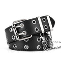 Women Belt PU Leather Pin Buckle Belts Chain Luxury for Genuine Leather Style Buckle Jeans Decorative Ladies Retro Punk MegaBDM