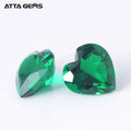 Zambian Emerald Strands Heart Cut 7x7mm Created Zambian Emerald Gemstone Lab Created Zambian Emerald Stone