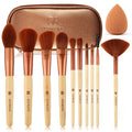 10Pcs Make up Brush Kit  Kabuki Powder Foundation Contour Blush Concealer Eye Shadow Blending Liner Makeup Brush Set