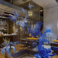 SZ High Quality Fake Paper Butterfly Artificial  Paper Art 3D Silk Butterfly Shopping Mall Decoration Window Layout Props
