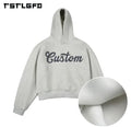Drop Shoulder Cotton Hoodies Dgt Print Unisex Manufacturers Heavyweight Custom Cropped Pullover Oversized Boxy Fit Hoodie Hoody