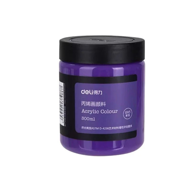 Deli 73875 Purple Hand-painted Acrylic Paint 300ml Wall Painting Pigment Poster Graffiti Pigment 48barrels Per Carton Set
