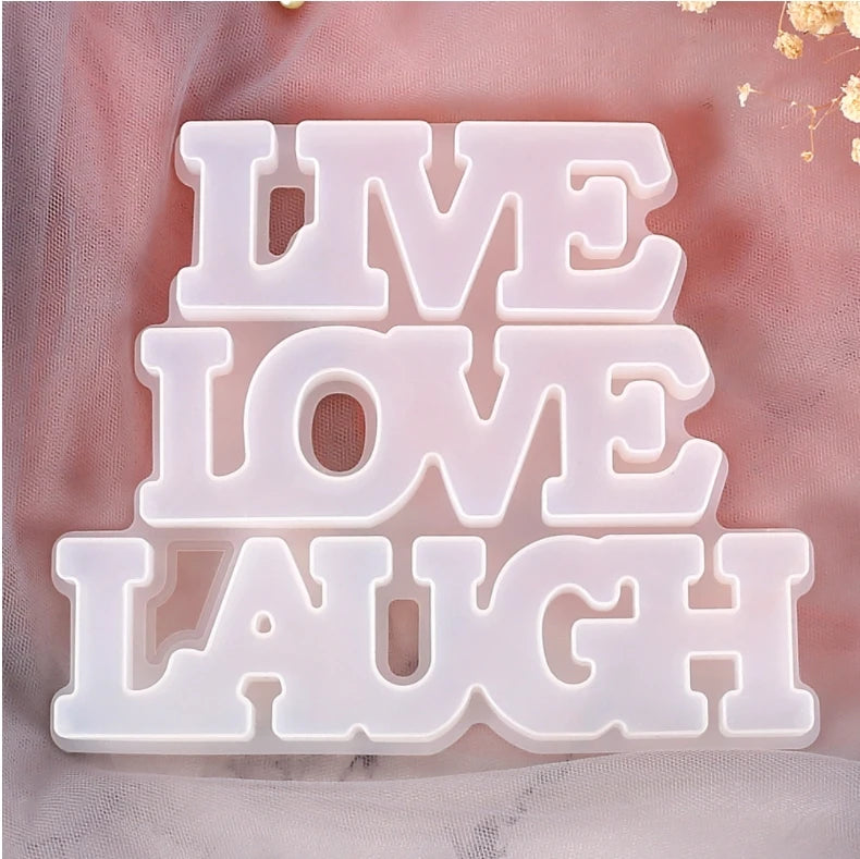 C-0570 DIY Epoxy Glue Dropping English Letter Laughing Silicone Mold Valentine's Day love Letter Glue Dropping Decorative Mold