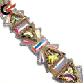 Carnival Dress Iron-On White Opal AB Colors Hot Fix Rhinestone Trimming Versatile Use on Shoes Garments Bags