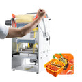 Automatic Push and Seal Bowl Cup Sealer Aluminum Foil Pp Pet Film Food Lunch Box Tray Sealing Machine