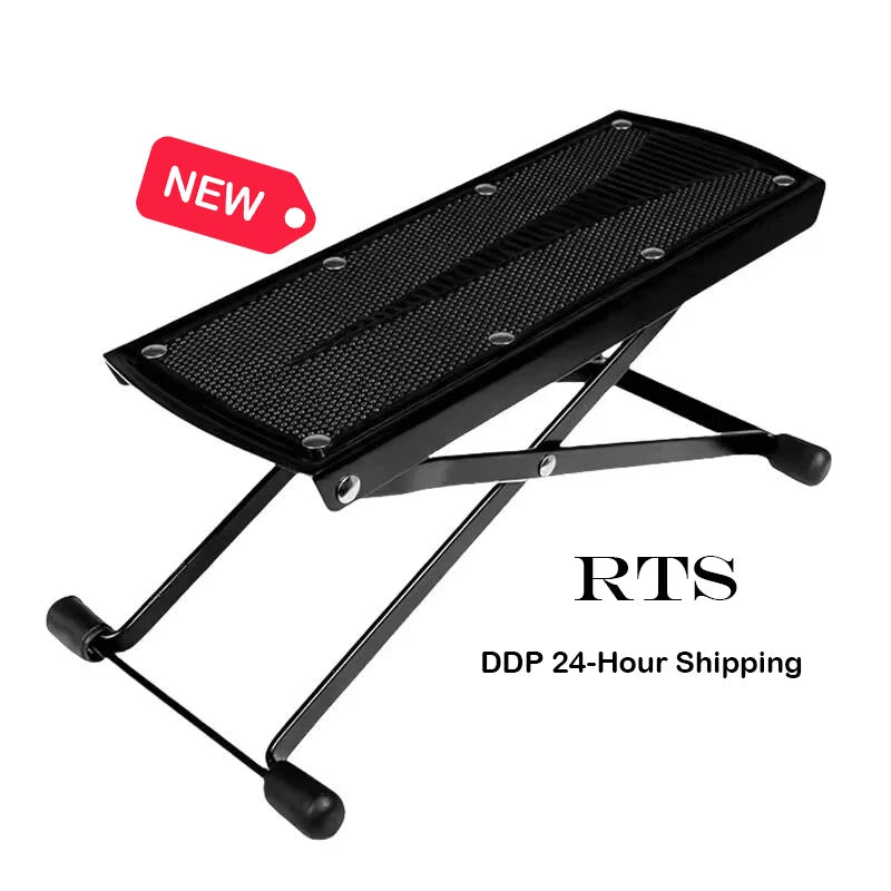 JD001 Yinyu DDP RTS 6 Level Adjustable Guitar Footrest with Non Slip Base for Ergonomic Playing Position