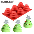 Non-stick Easy to Demoulding 3d 6 Cups Hot Tiered Cake Mold Silicone
