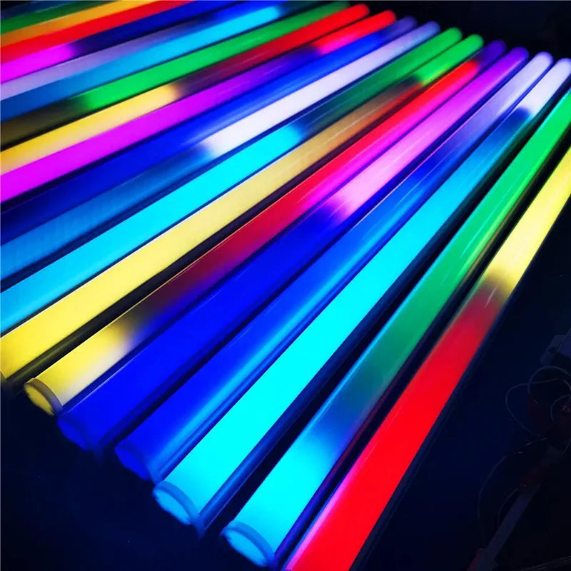 Hurdle Lamp Led Digital Tube RGB SPI 24V Waterproof IP67 Rechargeable Dimmable Round Diffuser Tube for Wall Lighting Decoration