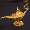 Aladin Lamp Incense burner Hollow Cone Gold Arabic Decoration Bakhoor Car Coal Oud burner Charcoal Bakoor Incense Tweezers