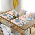 Marble Placemats Set of 4 Table Place Mats Holiday Heat Resistant Washable Table Mats for Kitchen Dining Table Home Decoration