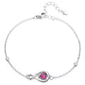 Hot Selling Bracelet 925 Silver for Women Fashion Jewelry 925 Sterling Silver Pendant Heart Zircon Bracelet